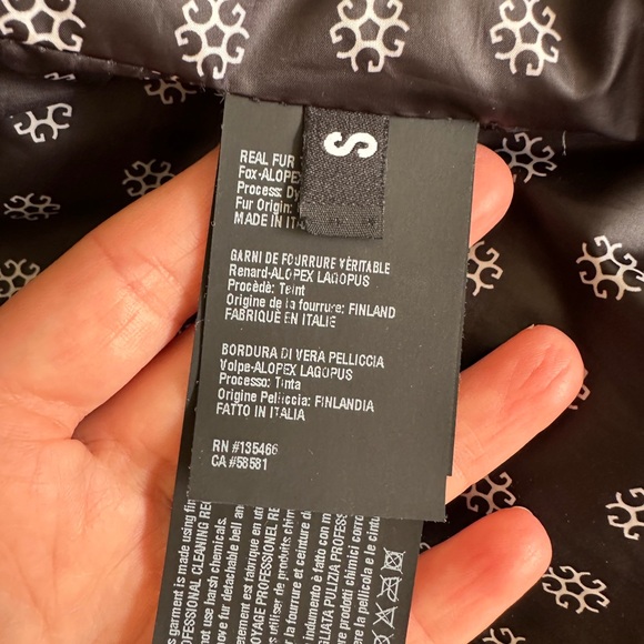 GORSKI Shiny Black Puffer Coat with Fur Trim - Picture 12 of 15